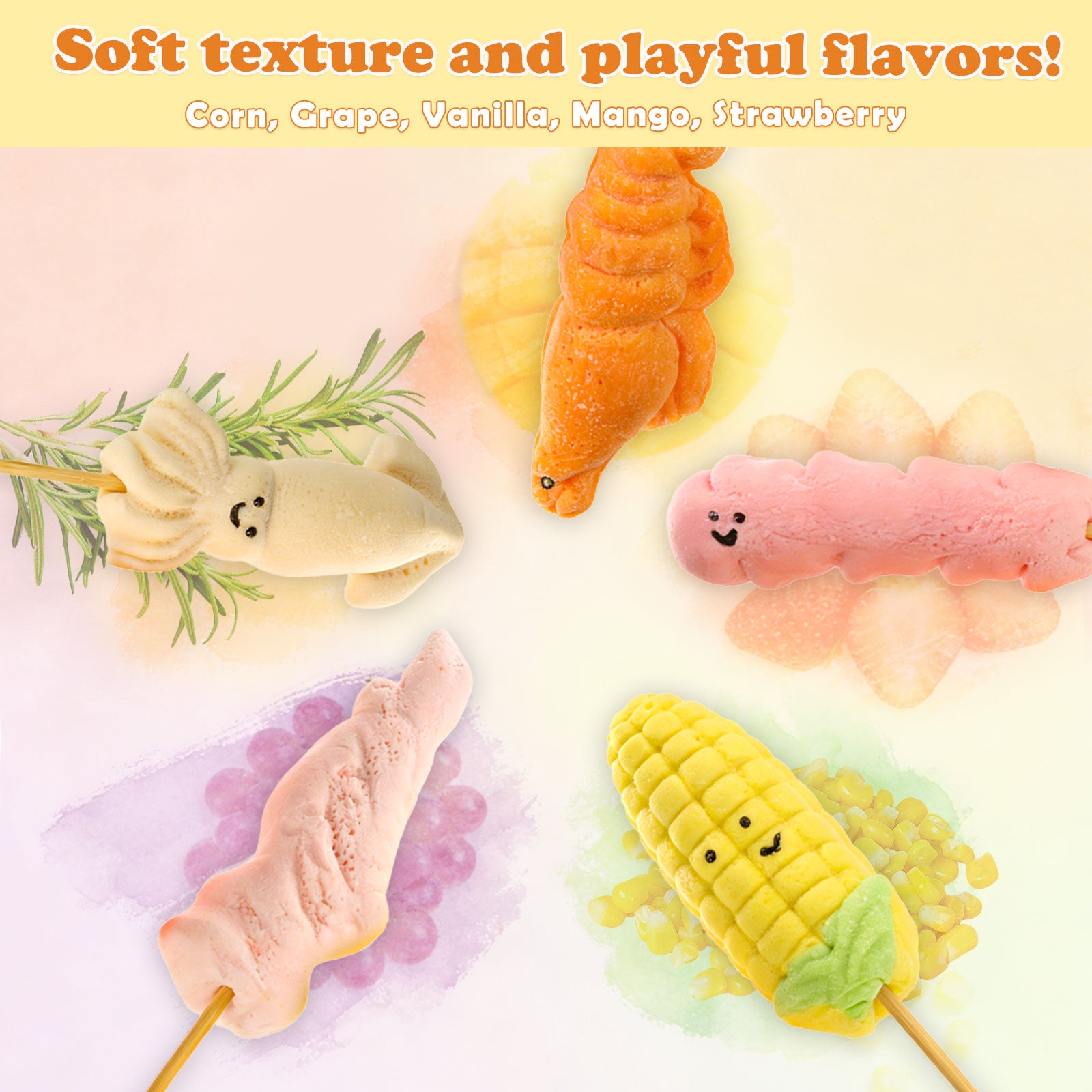 Fruit Flavors BBQ Marshmallow Skewers