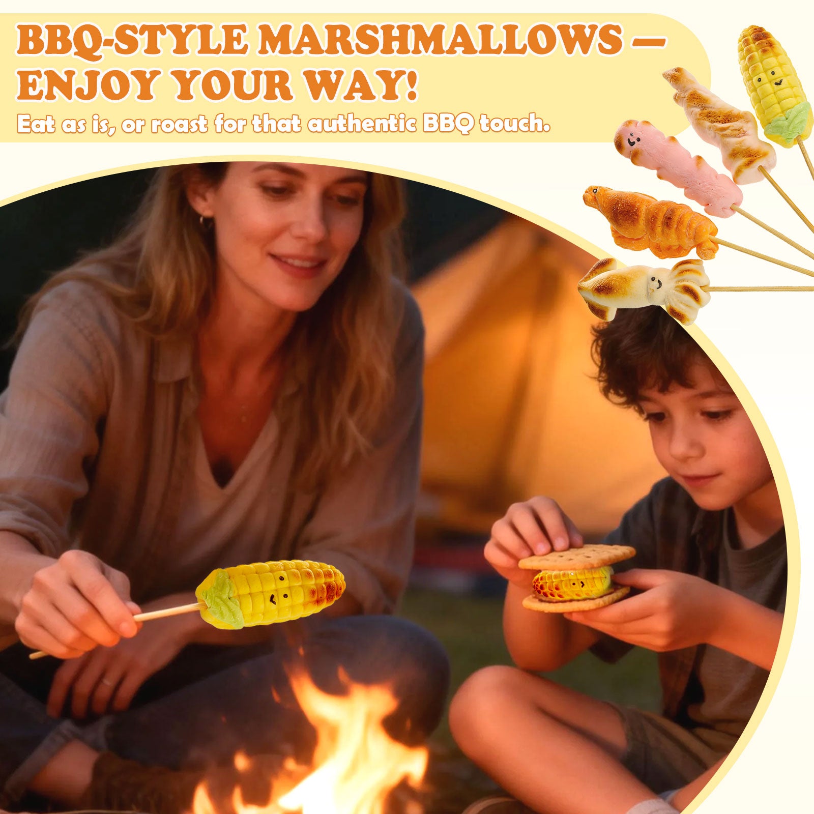 Fruit Flavors BBQ Marshmallow Skewers