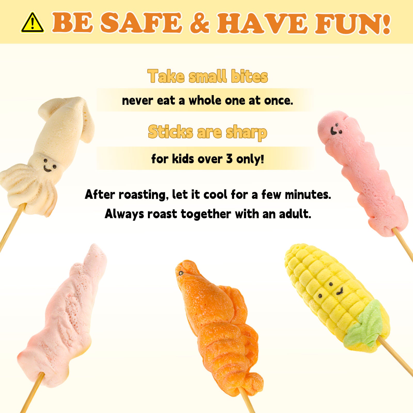 Fruit Flavors BBQ Marshmallow Skewers