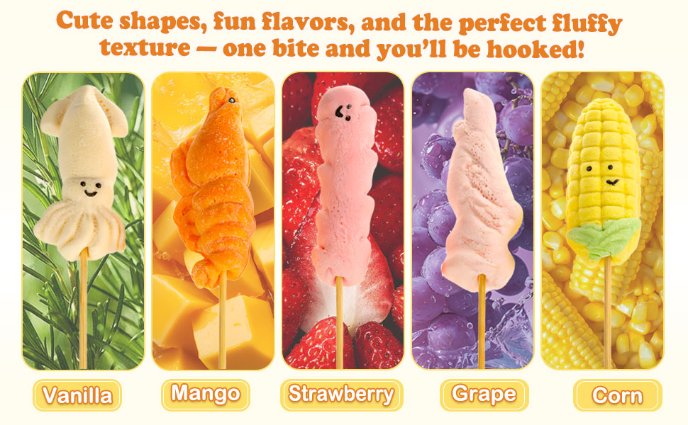 Fruit Flavors BBQ Marshmallow Skewers