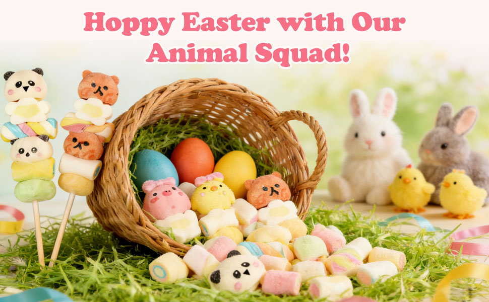 Colorful Animal Marshmallow Skewers