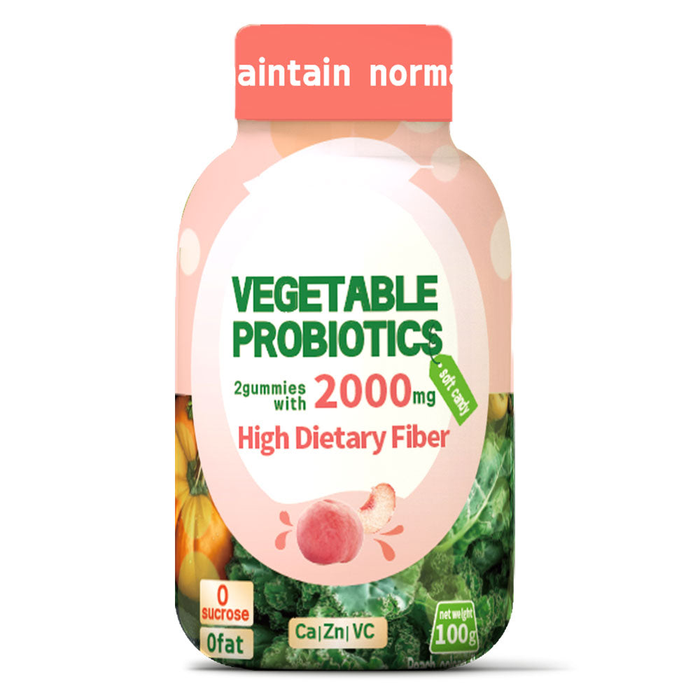 0 Sugar, High-Fiber Veggie Gummy with Added Probiotics