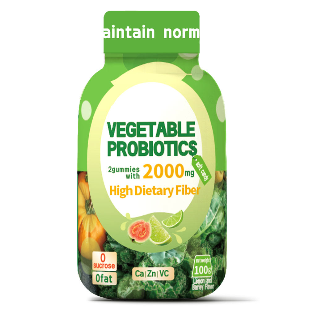0 Sugar, High-Fiber Veggie Gummy with Added Probiotics